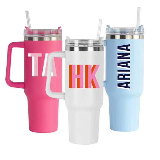 Custom Shadow Monogram 40 oz Tumbler