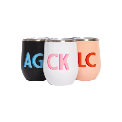 Shadow Monogram Wine Tumbler 12 oz